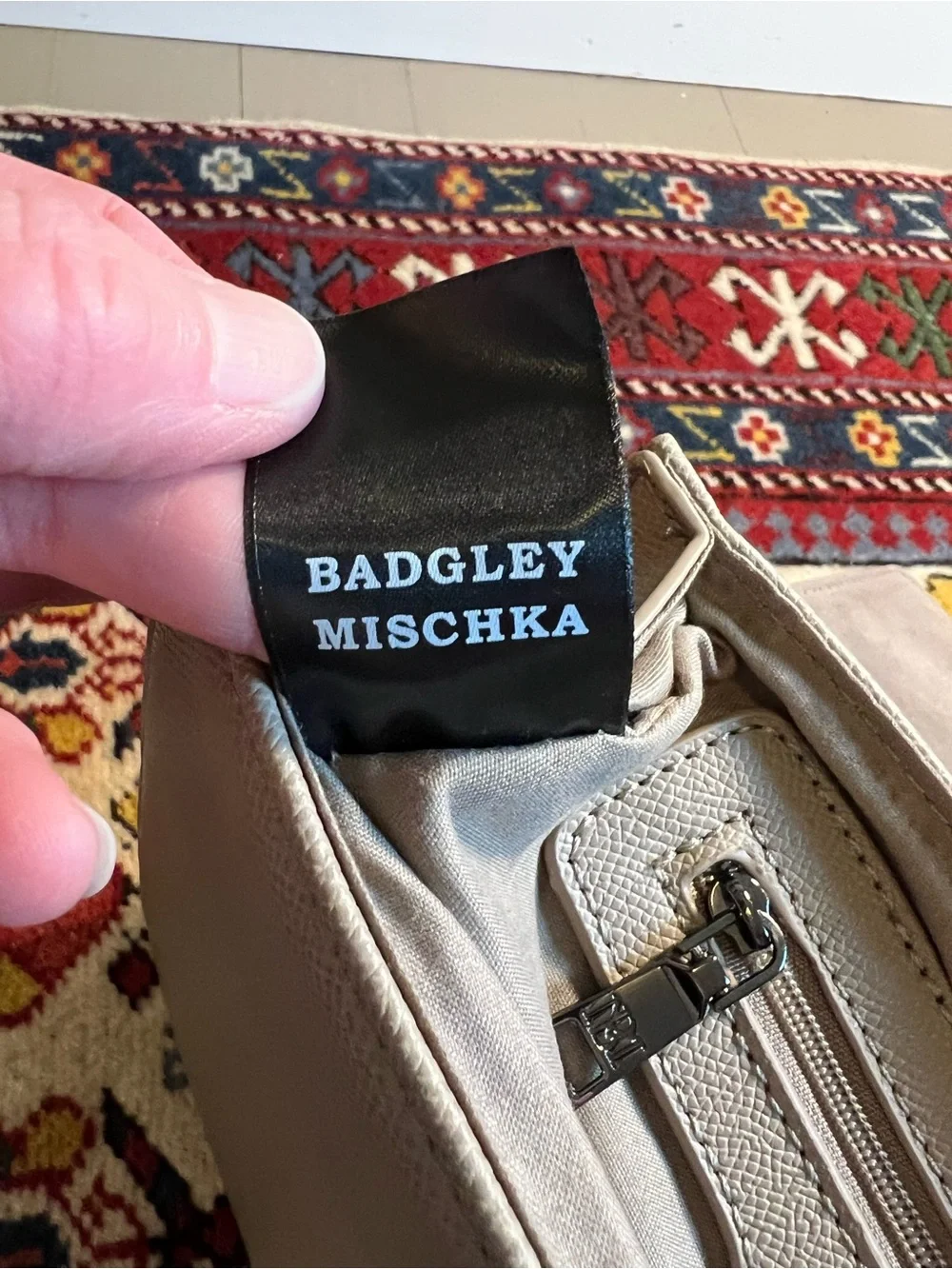 Badgley Mischka sleek taupe
